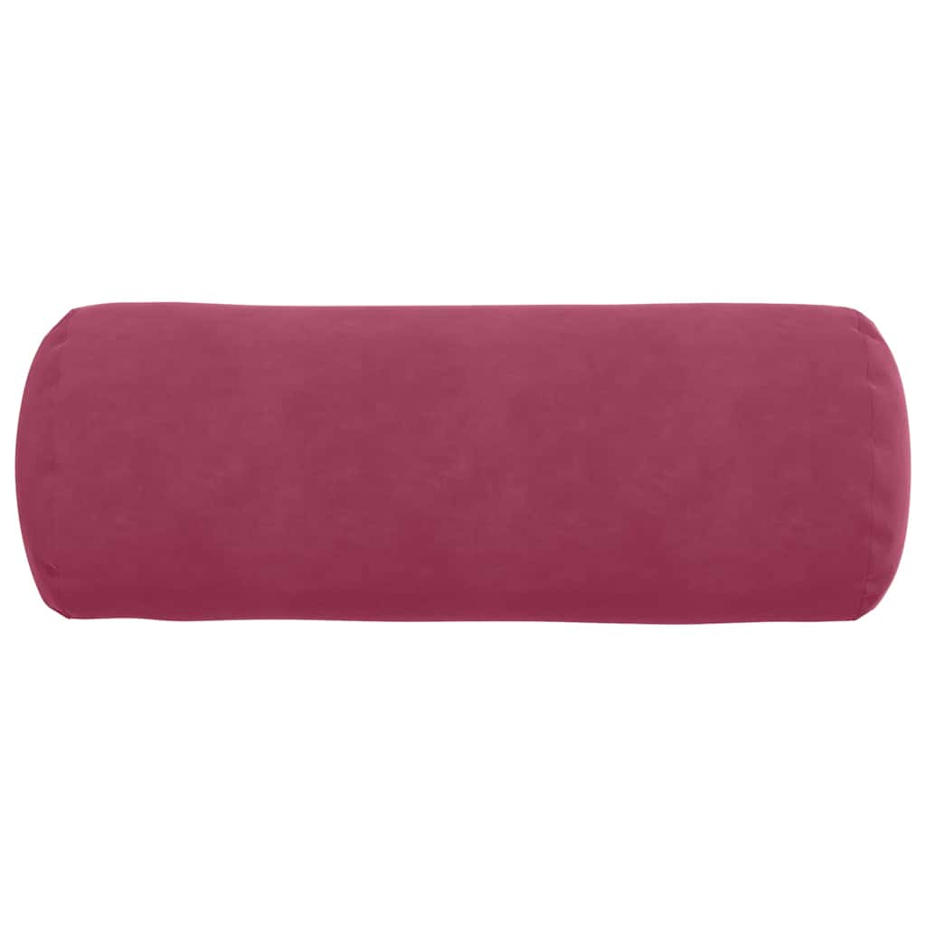 Bolsterkissen 2 Stück Weinrot Ø 25 x 70 cm Cordstoff