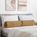 Bolsterkissen 2 Stück Braun Ø 25 x 70 cm Cordstoff