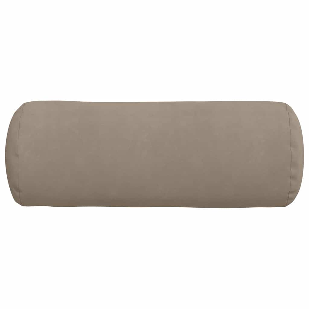 Bolsterkissen 2 Stück Taupe Ø 25 x 70 cm Mikrofaserstoff