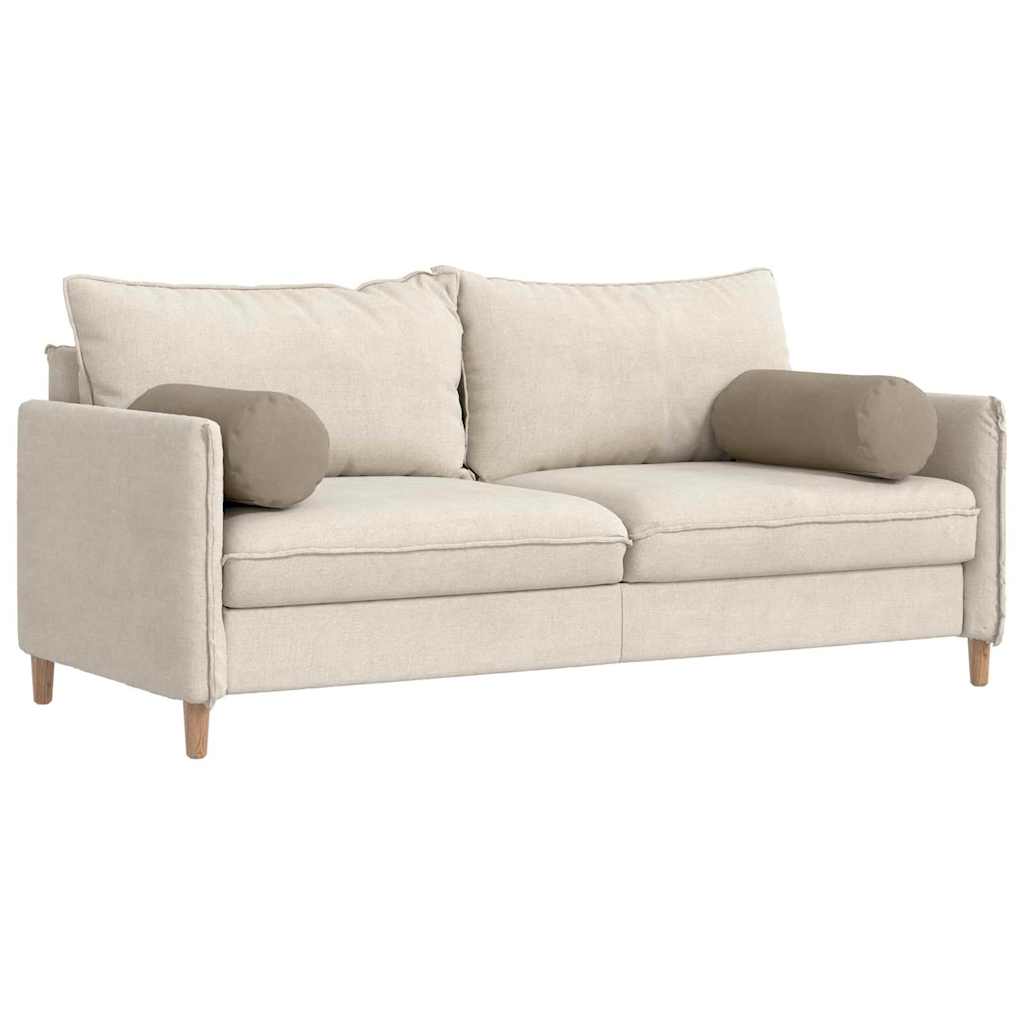 Bolsterkissen 2 Stück Taupe Ø 25 x 70 cm Mikrofaserstoff