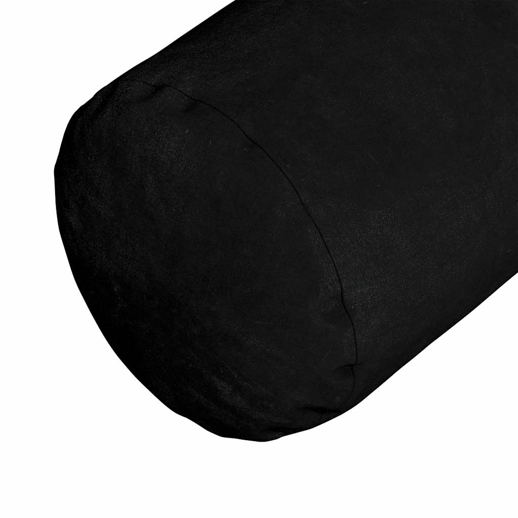 Bolsterkissen 2 Stück Schwarz Ø 25 x 70 cm Mikrofaserstoff