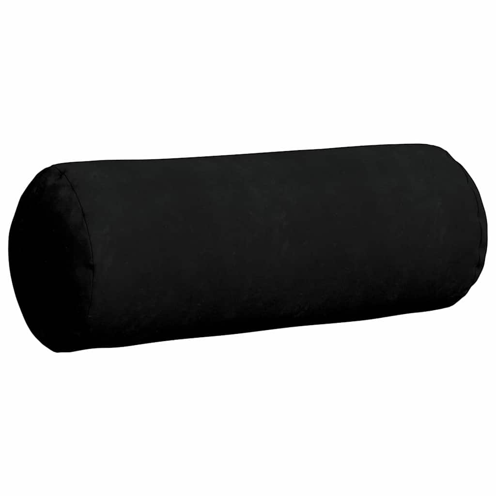 Bolsterkissen 2 Stück Schwarz Ø 25 x 70 cm Mikrofaserstoff