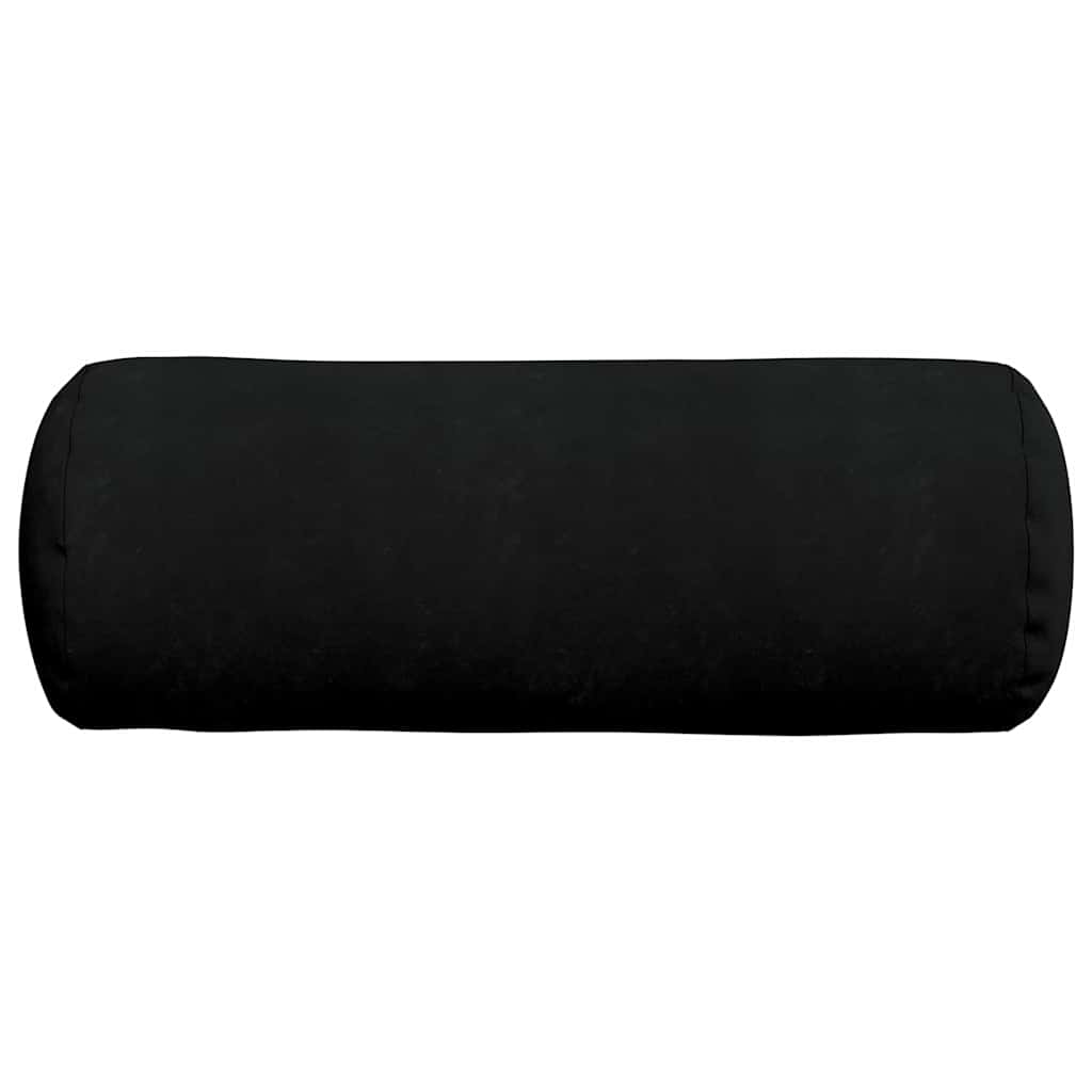 Bolsterkissen 2 Stück Schwarz Ø 25 x 70 cm Mikrofaserstoff