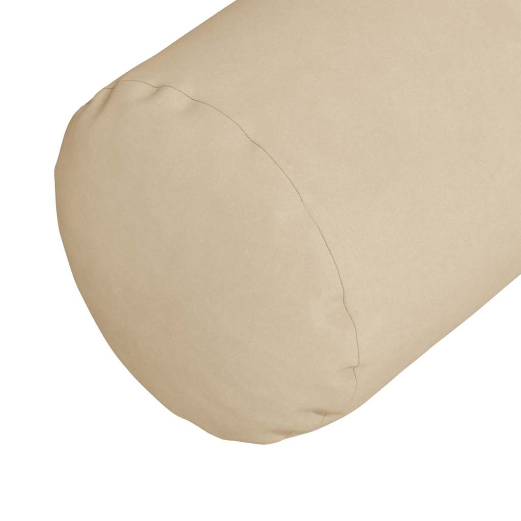Bolsterkissen 2 Stück Creme Ø 25 x 70 cm Mikrofaserstoff