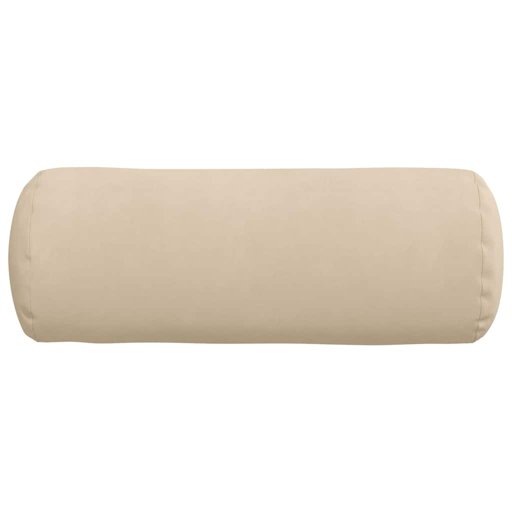 Bolsterkissen 2 Stück Creme Ø 25 x 70 cm Mikrofaserstoff