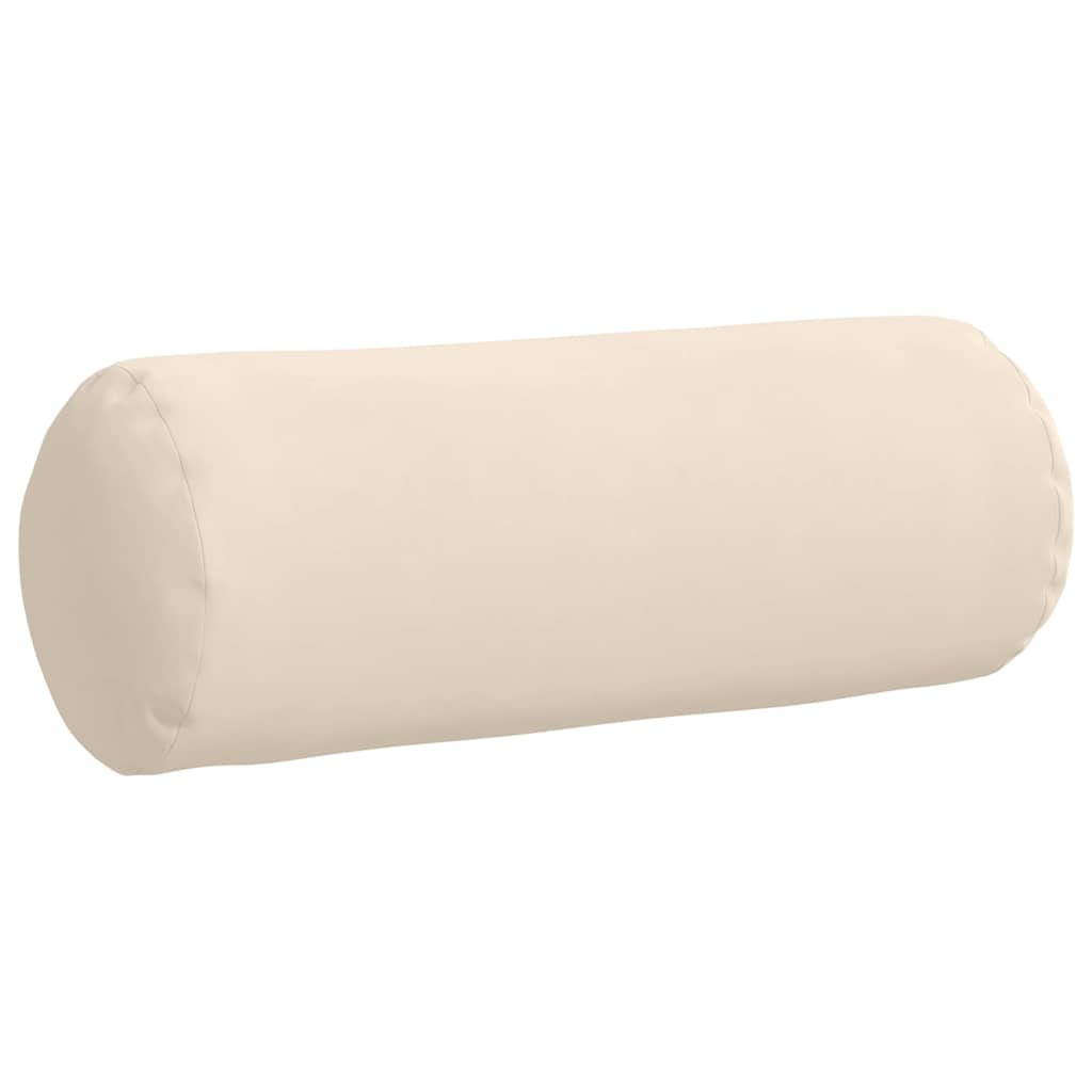 Bolsterkissen 2 Stück Beige Ø 25 x 70 cm Mikrofaserstoff