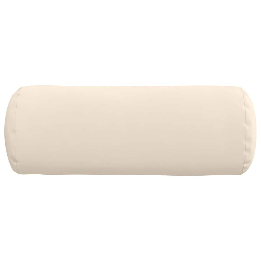 Bolsterkissen 2 Stück Beige Ø 25 x 70 cm Mikrofaserstoff