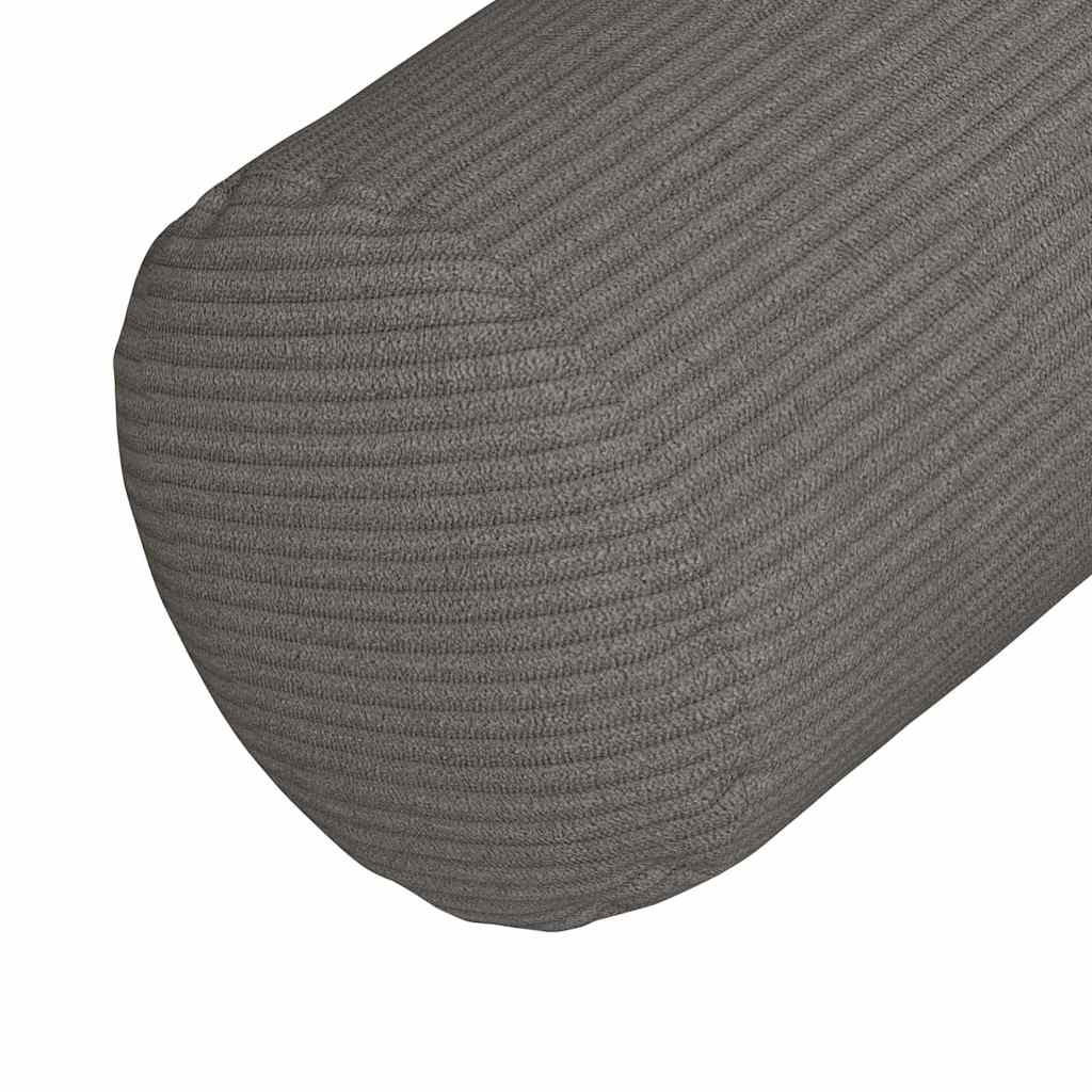 Bolsterkissen 2 Stück Hellgrau Ø 25 x 70 cm Cordstoff