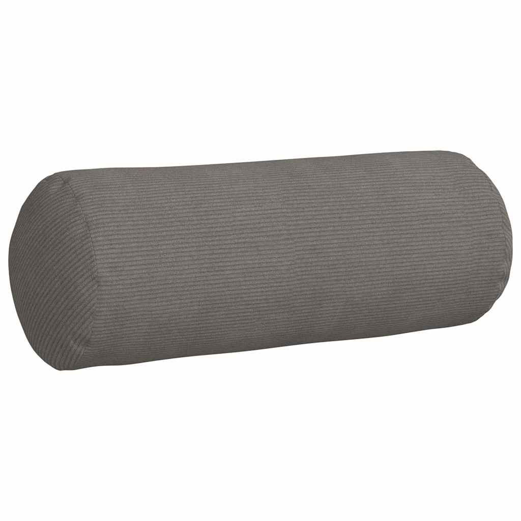 Bolsterkissen 2 Stück Hellgrau Ø 25 x 70 cm Cordstoff