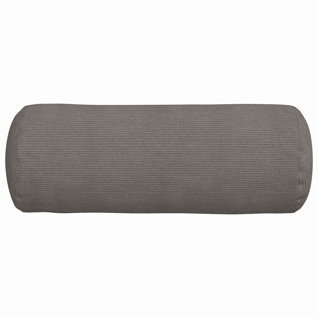Bolsterkissen 2 Stück Hellgrau Ø 25 x 70 cm Cordstoff