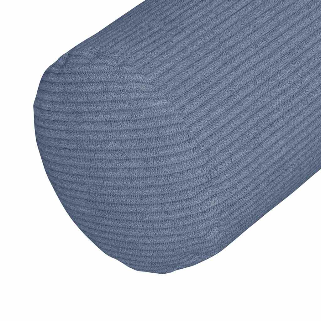 Bolsterkissen 2 Stück Blau Ø 25 x 70 cm Cordstoff