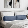 Bolsterkissen 2 Stück Blau Ø 25 x 70 cm Cordstoff