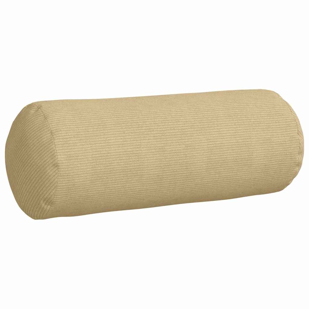 Bolsterkissen 2 Stück Grau-Grün Ø 25 x 70 cm Cordstoff