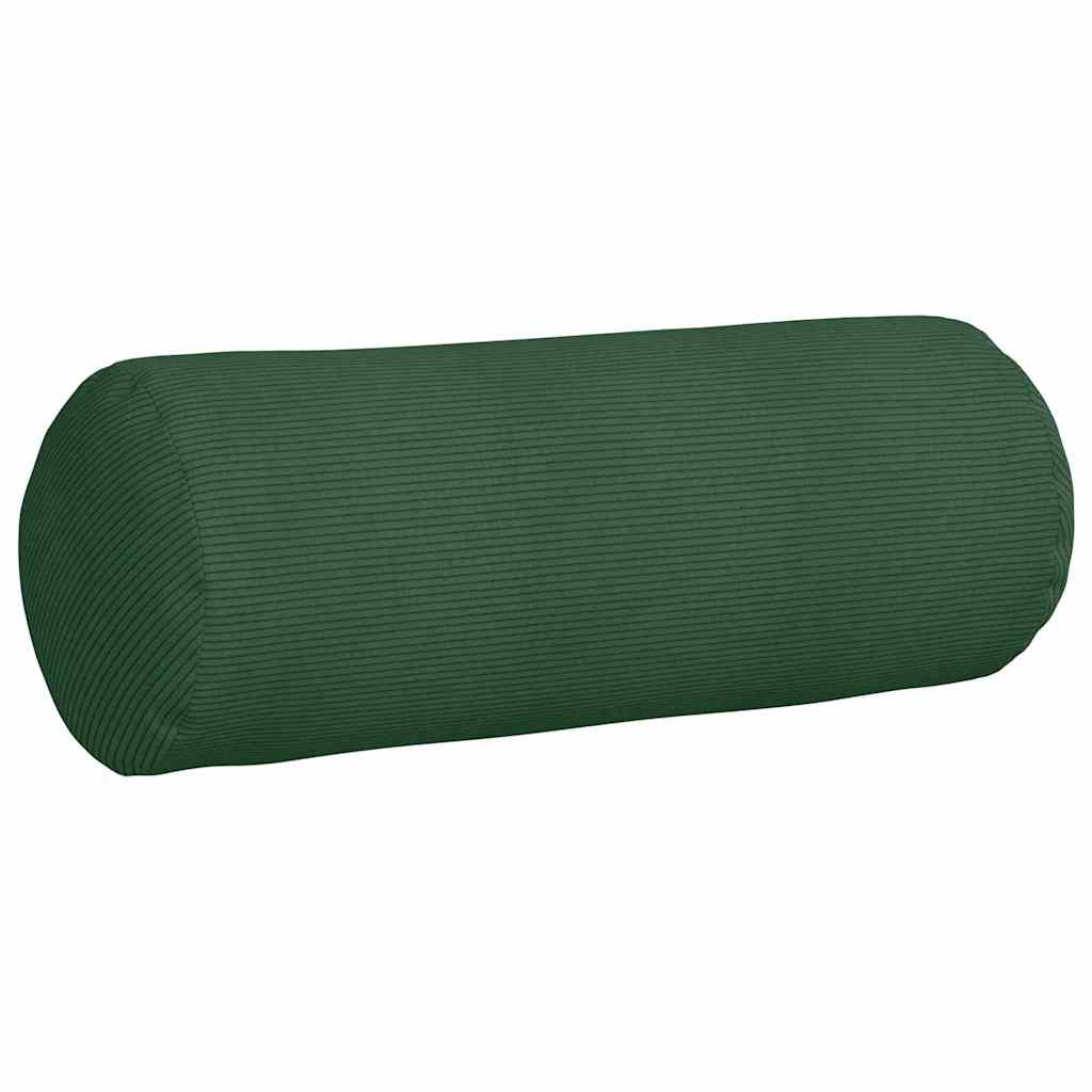 Bolsterkissen 2 Stück Dunkelgrün Ø 25 x 70 cm Cordstoff