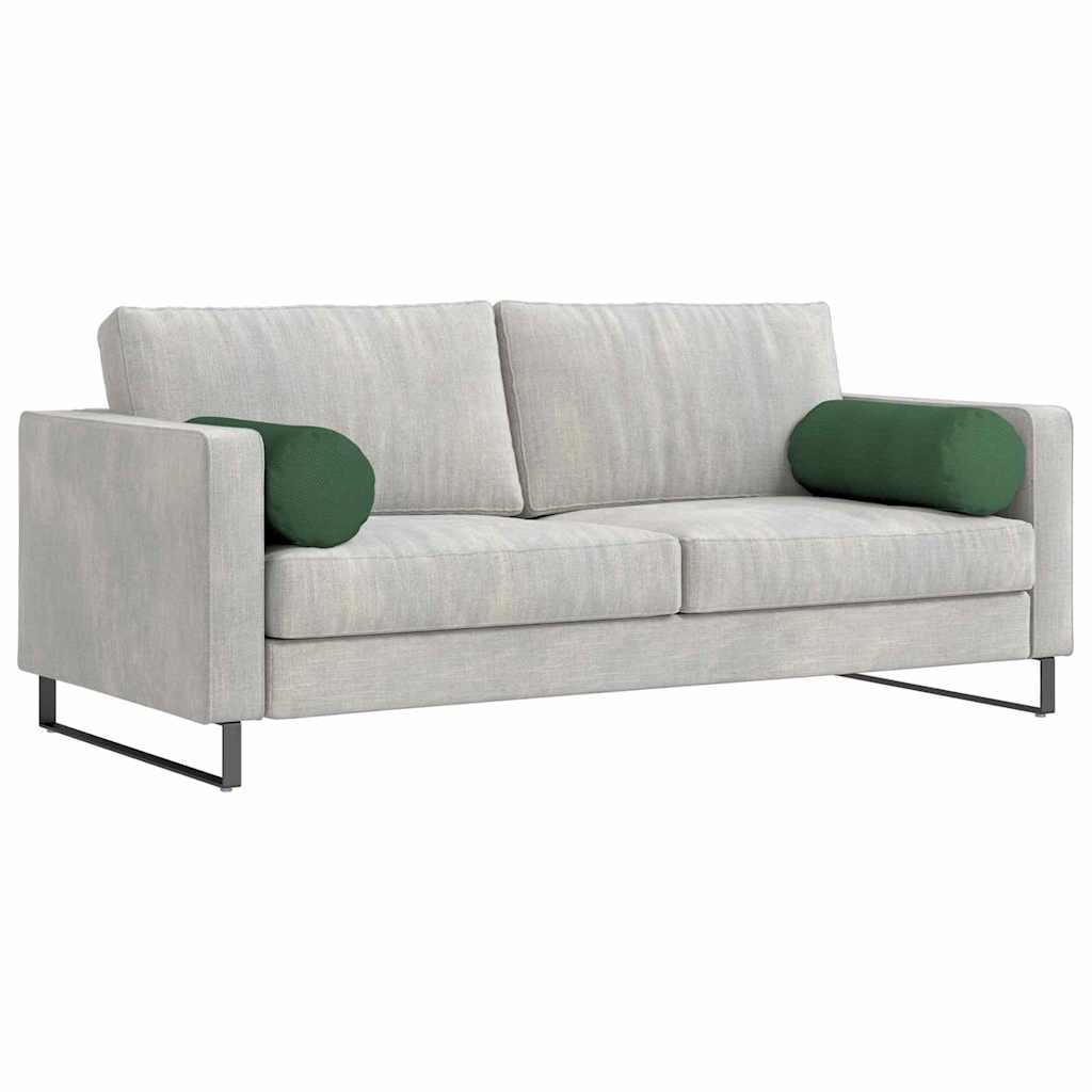 Bolsterkissen 2 Stück Dunkelgrün Ø 25 x 70 cm Cordstoff