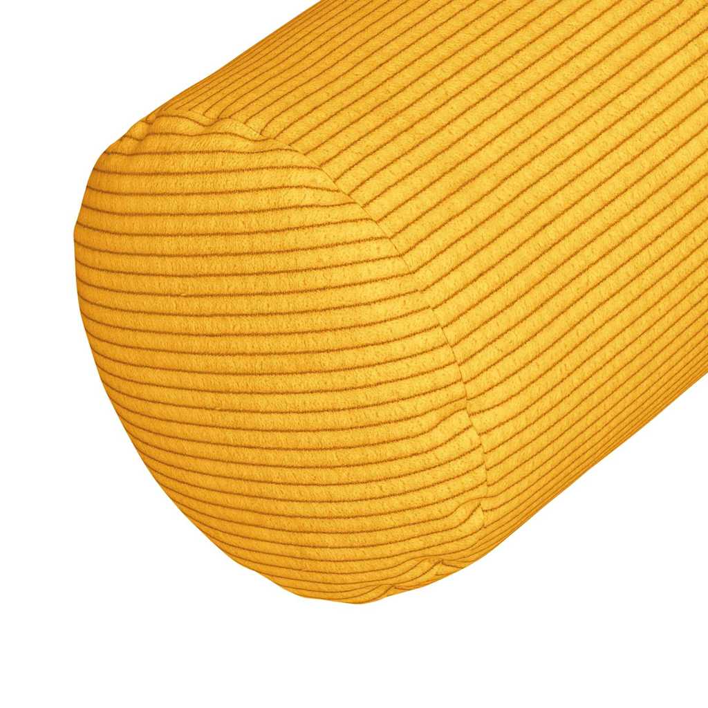 Bolsterkissen 2 Stück Helles Gelb Ø 25 x 70 cm Cordstoff