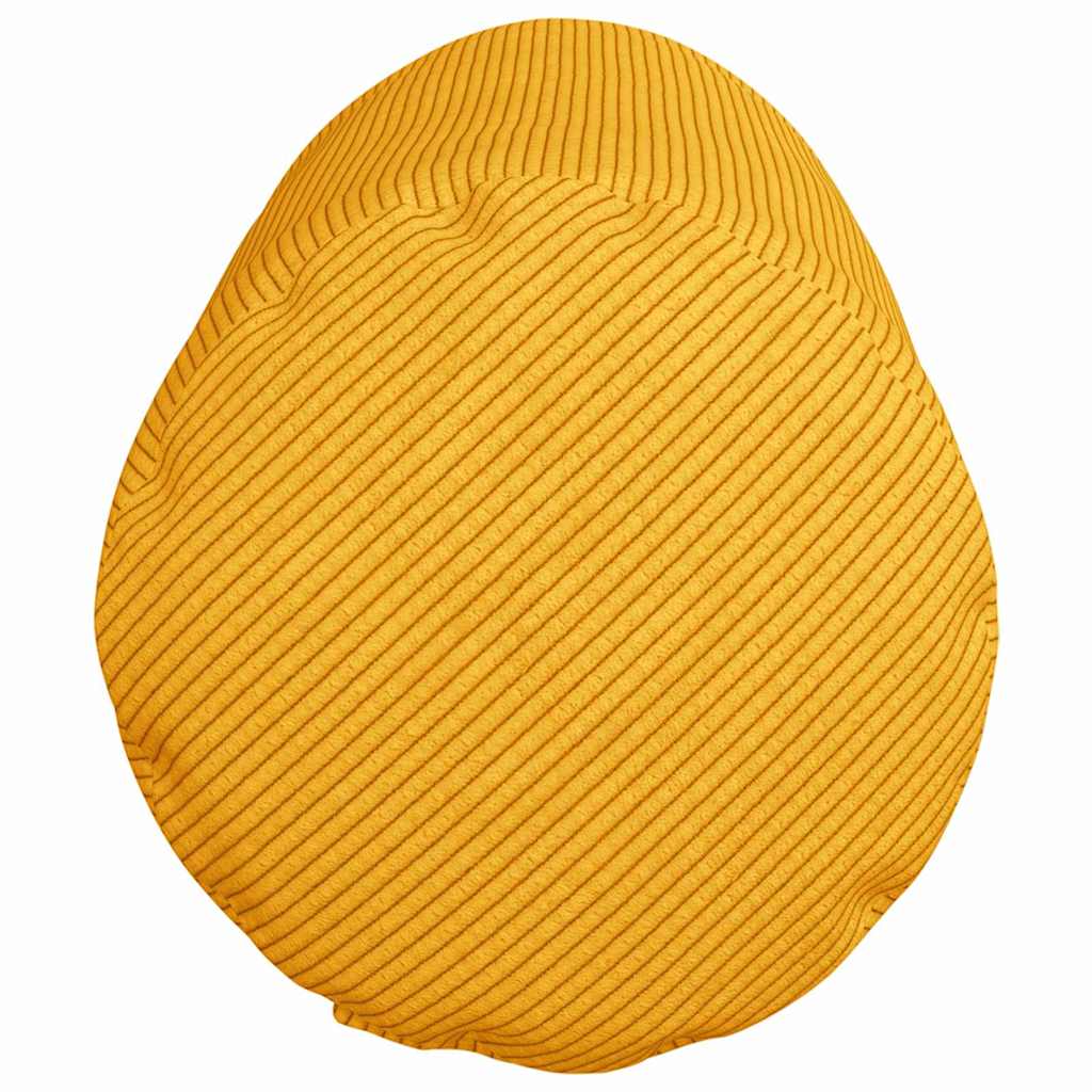 Bolsterkissen 2 Stück Helles Gelb Ø 25 x 70 cm Cordstoff