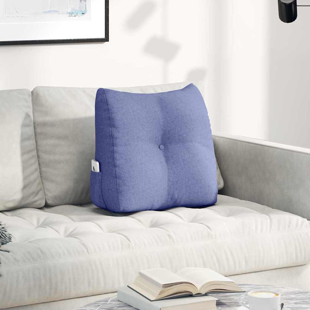 Rücken Kissen Jeans blau 45 x 24 x 50 cm Stoff