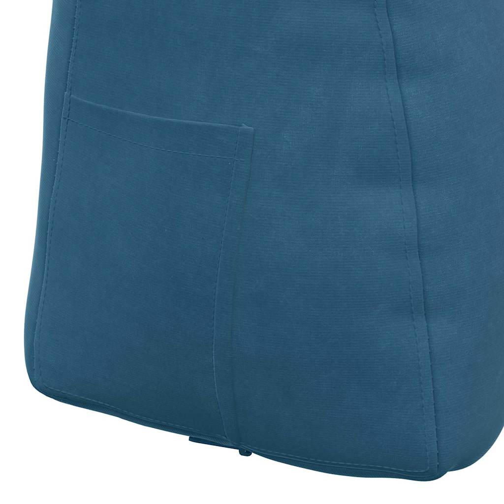 Rückenkissen Blau 45 x 24 x 50 cm Samt