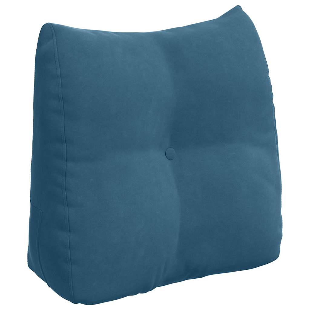 Rückenkissen Blau 45 x 24 x 50 cm Samt