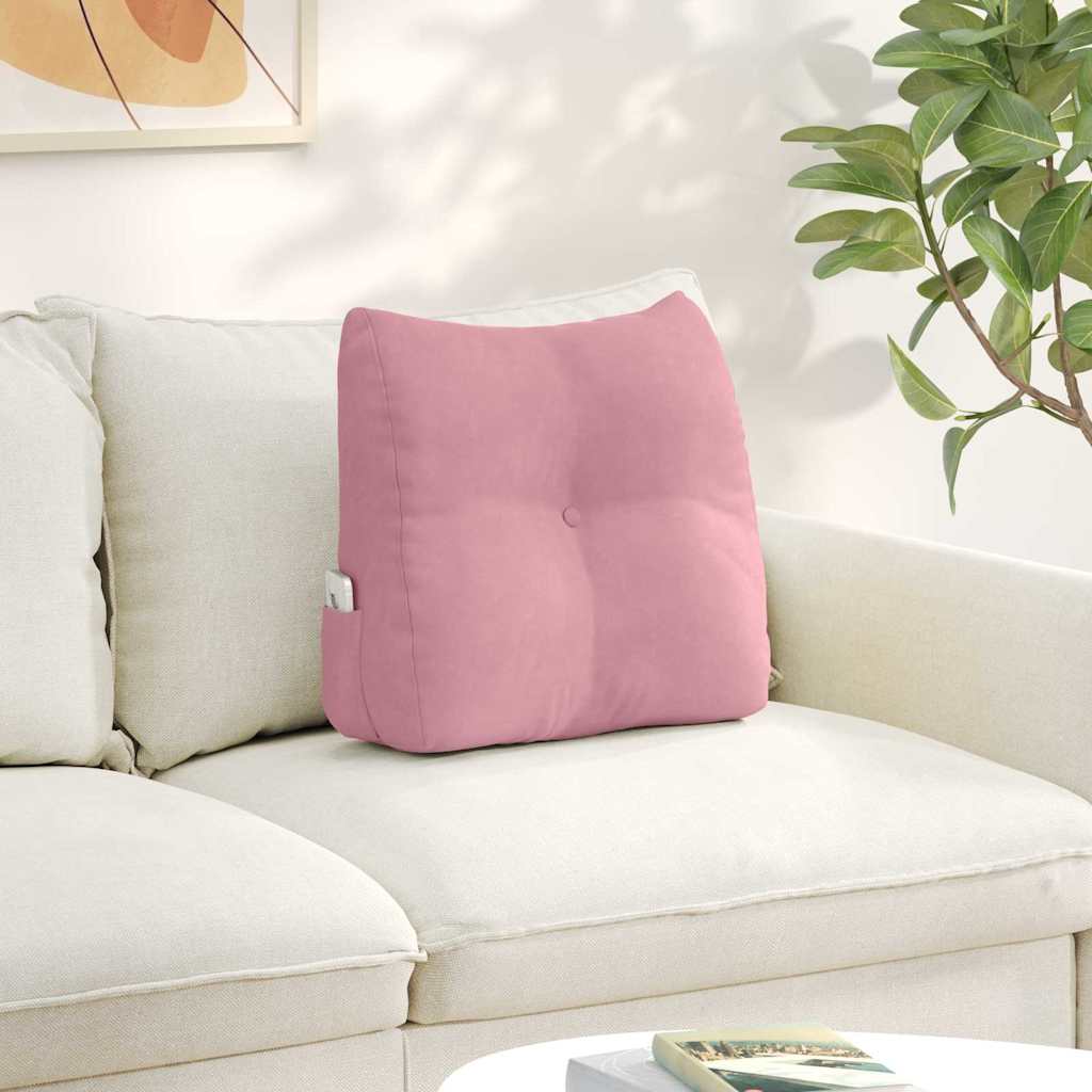 Rückenkissen Rosa 45 x 24 x 50 cm Samt