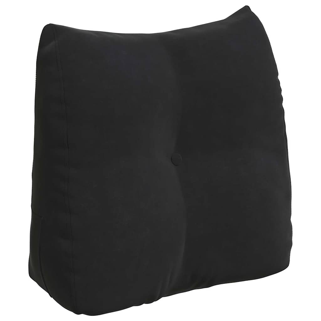 Rücken Kissen Schwarz 45 x 24 x 50 cm Samt
