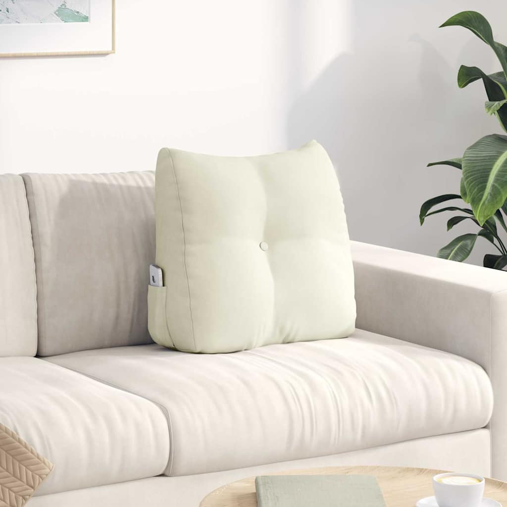 Rücken Kissen Creme 45 x 24 x 50 cm Samt