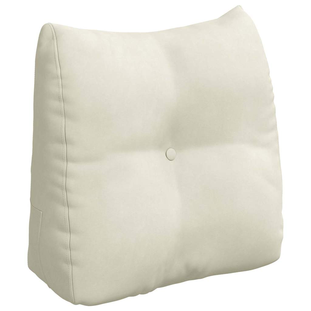 Rücken Kissen Creme 45 x 24 x 50 cm Samt