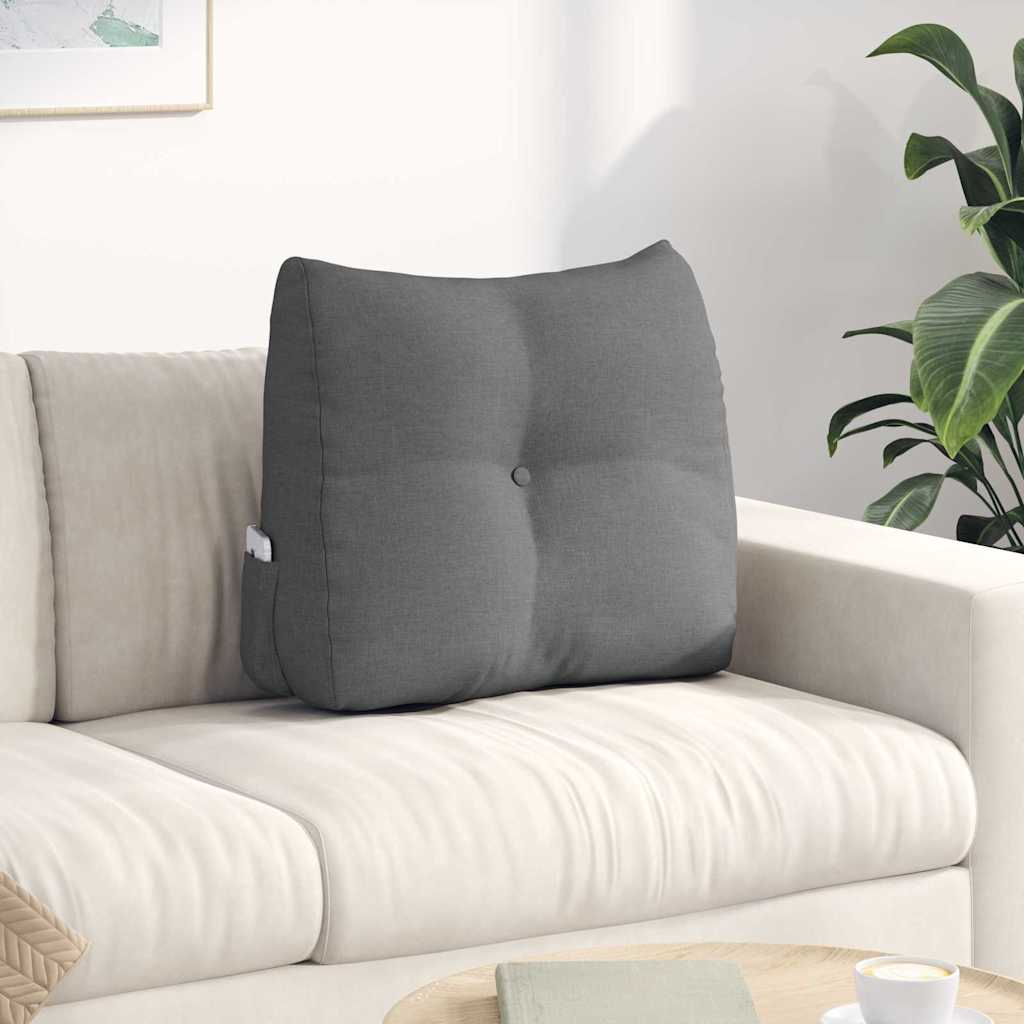 Rücken Kissen Dunkelgrau 60 x 24 x 50 cm Stoff