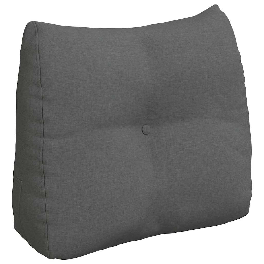 Rücken Kissen Dunkelgrau 60 x 24 x 50 cm Stoff
