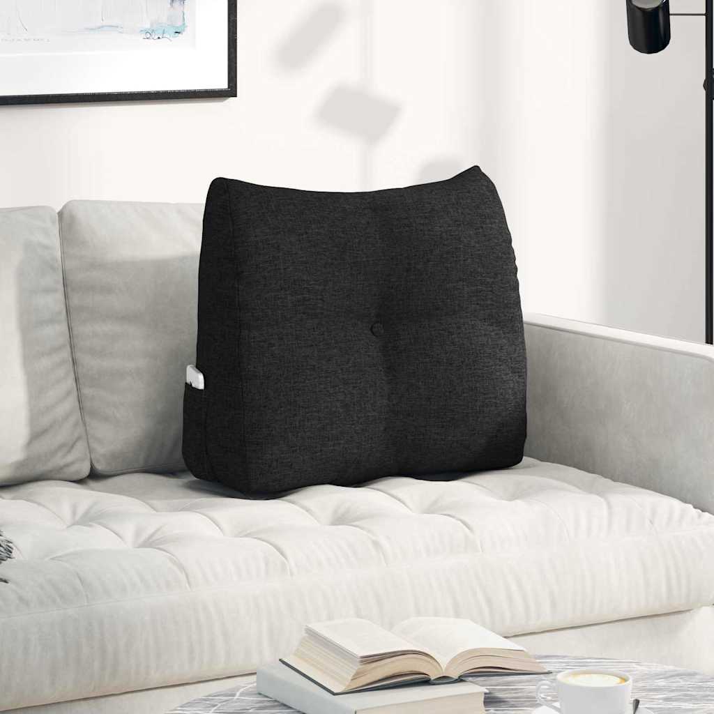 Rücken Kissen Schwarz 60 x 24 x 50 cm Stoff
