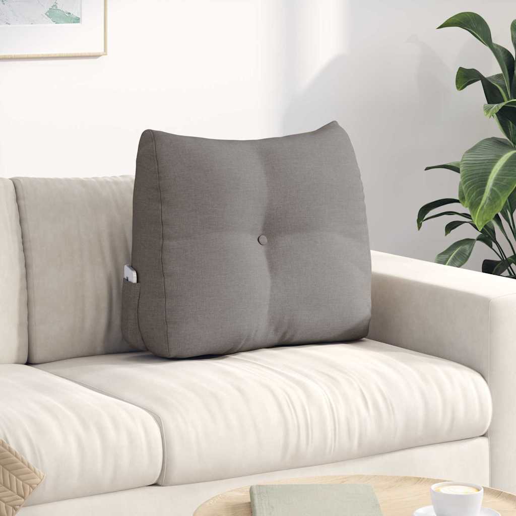 Rücken Kissen Taupe 60 x 24 x 50 cm Stoff