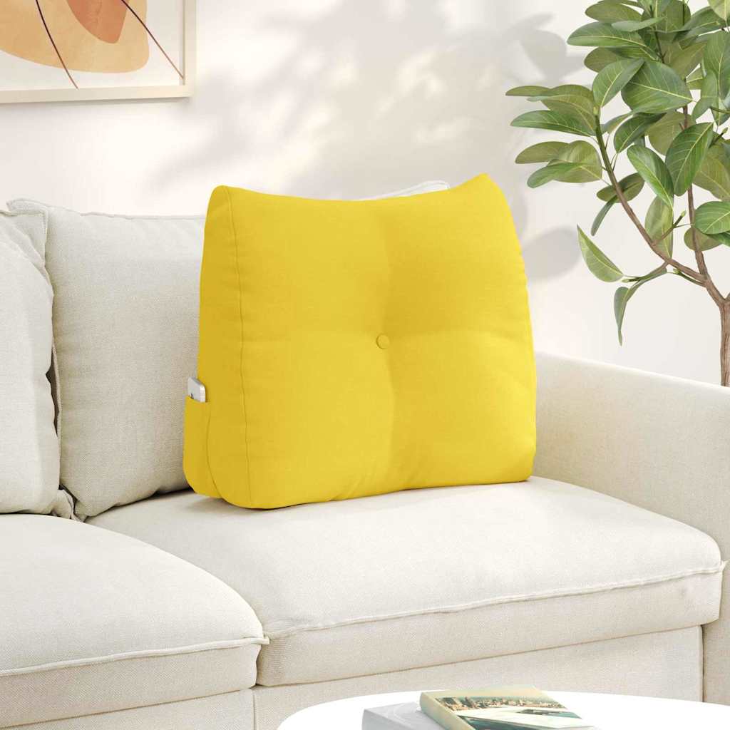 Rücken Kissen Helles Gelb 60 x 24 x 50 cm Stoff