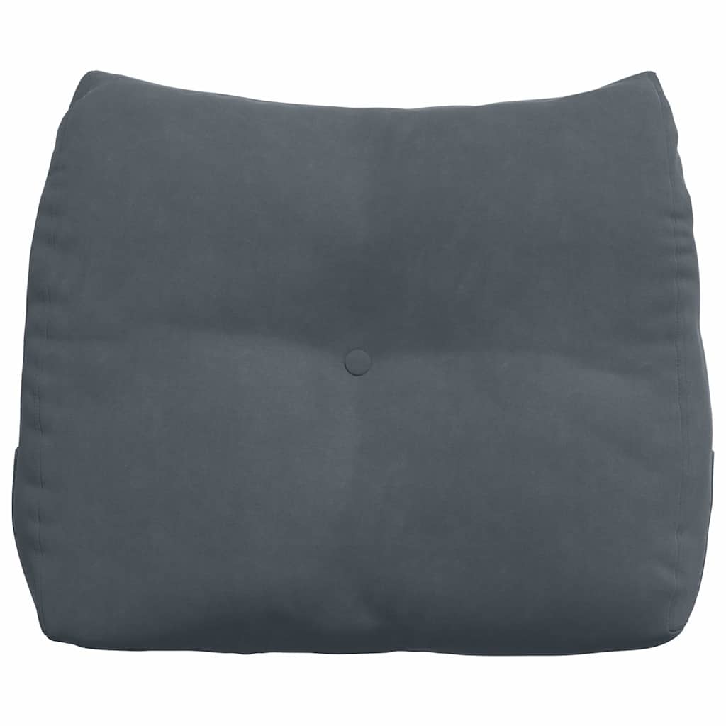 Rückenkissen Dunkelgrau 60 x 24 x 50 cm Samt