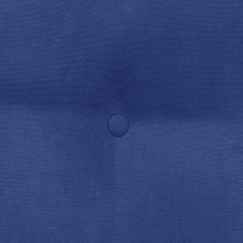 Rücken Kissen Polizeiblau 80 x 24 x 50 cm Samt