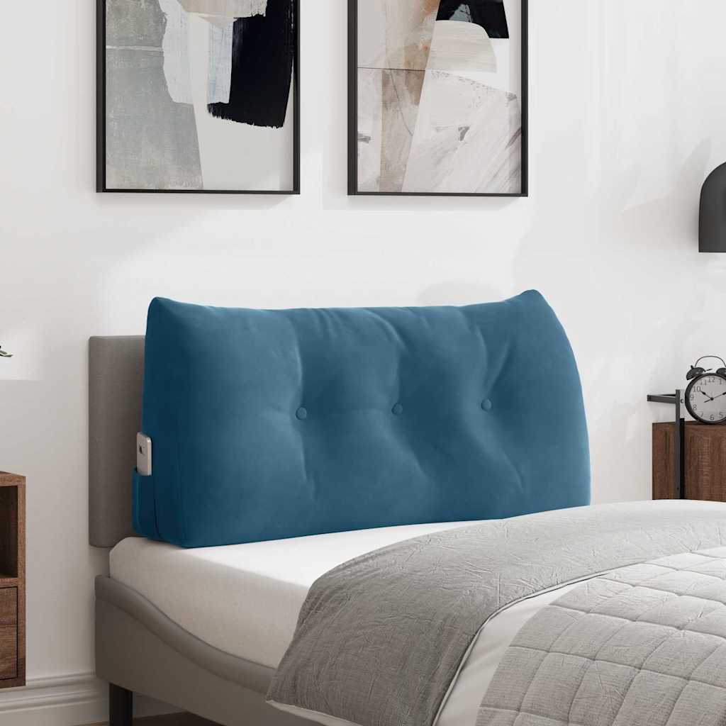 Rückenkissen Blau 100 x 24 x 50 cm Samt