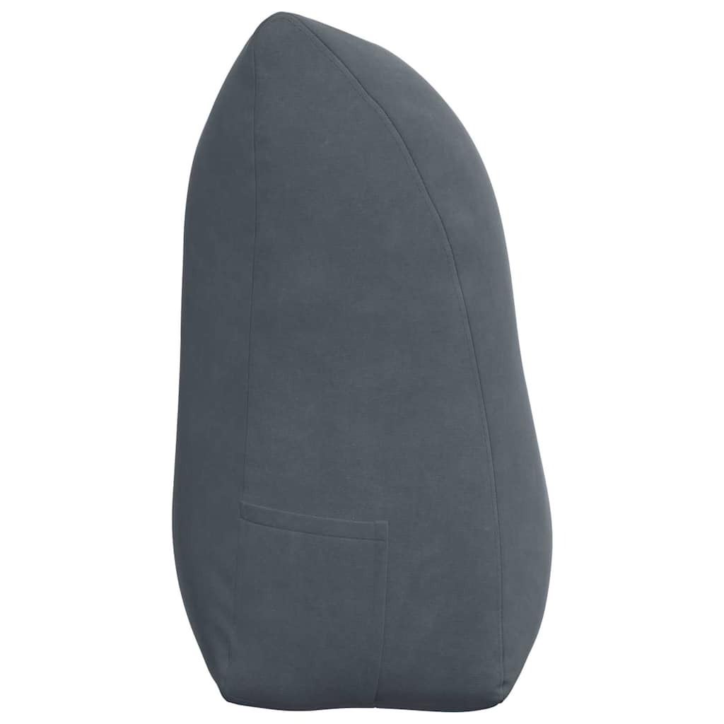 Rückenkissen Dunkelgrau 100 x 24 x 50 cm Samt