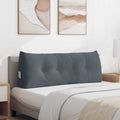 Rückenkissen Dunkelgrau 120 x 24 x 50 cm Samt