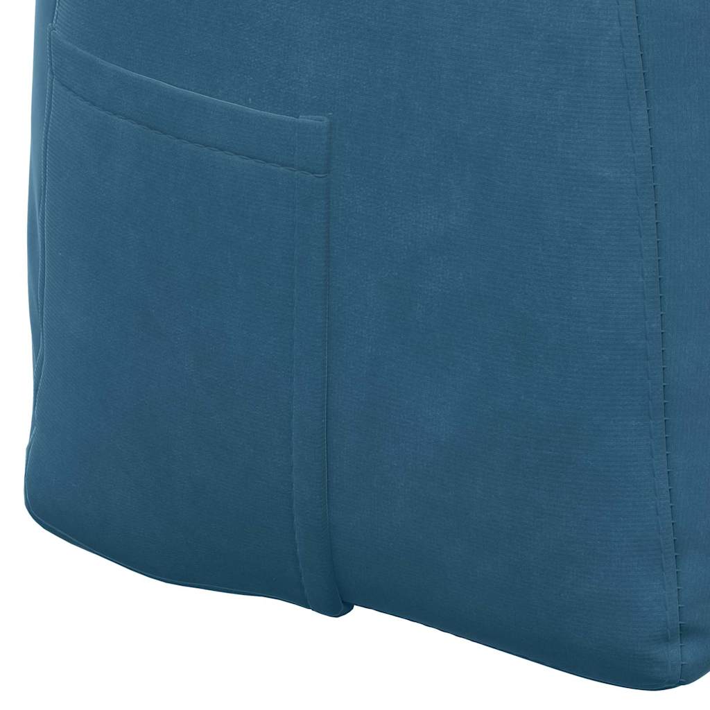 Rückenkissen Blau 140 x 24 x 50 cm Samt