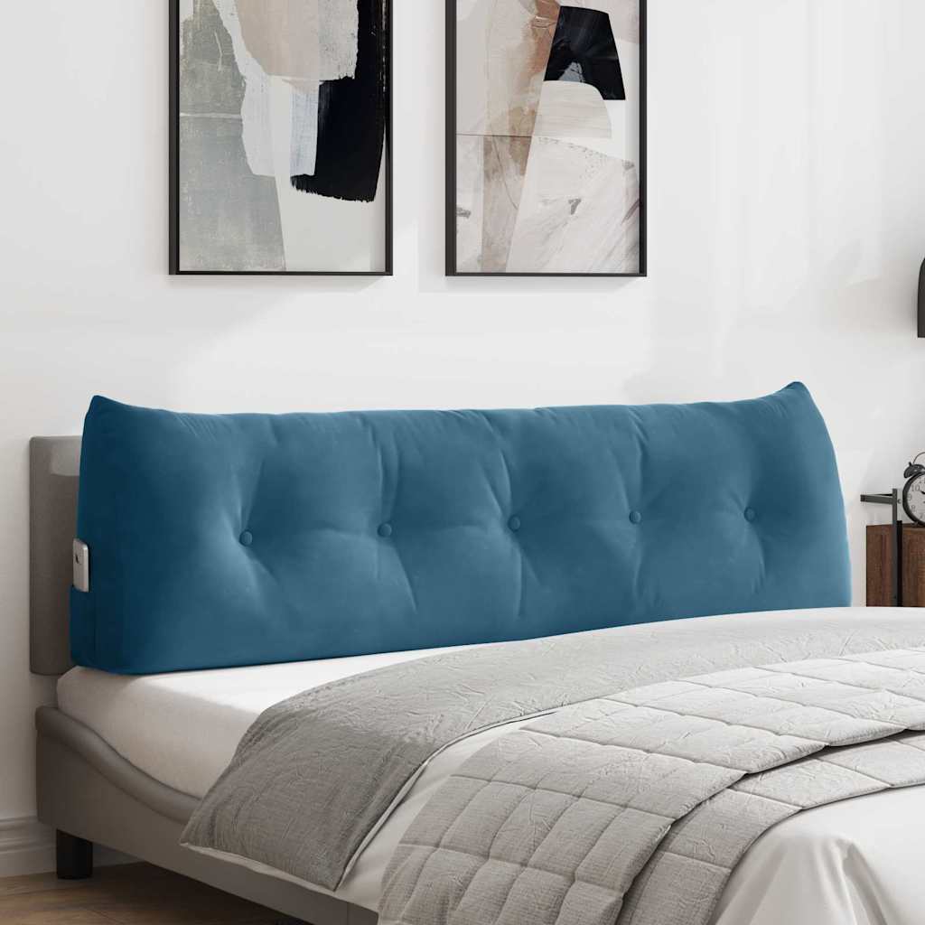 Rückenkissen Blau 160 x 24 x 50 cm Samt