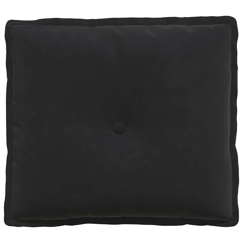 Rückenkissen Schwarz 50 x 45 cm Cordstoff