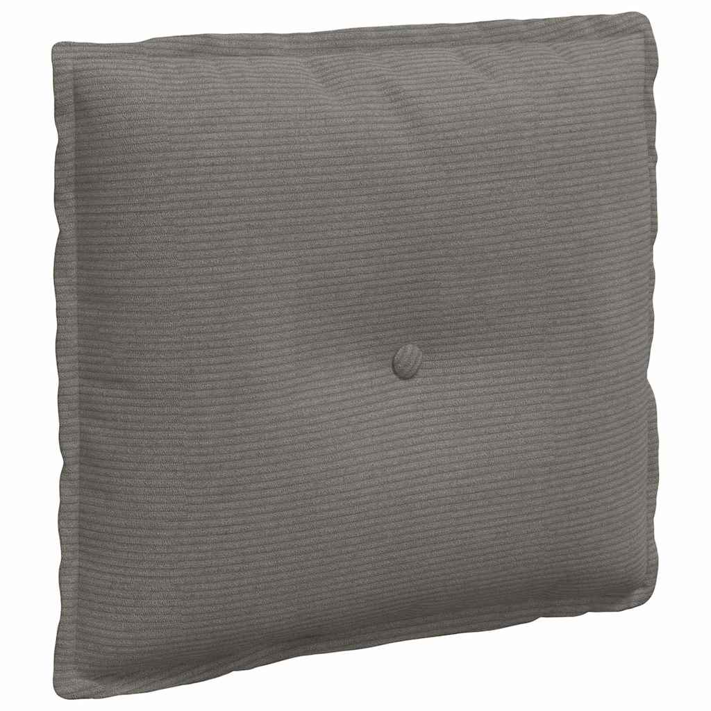 Rückenkissen Hellgrau 50 x 45 cm Cordstoff
