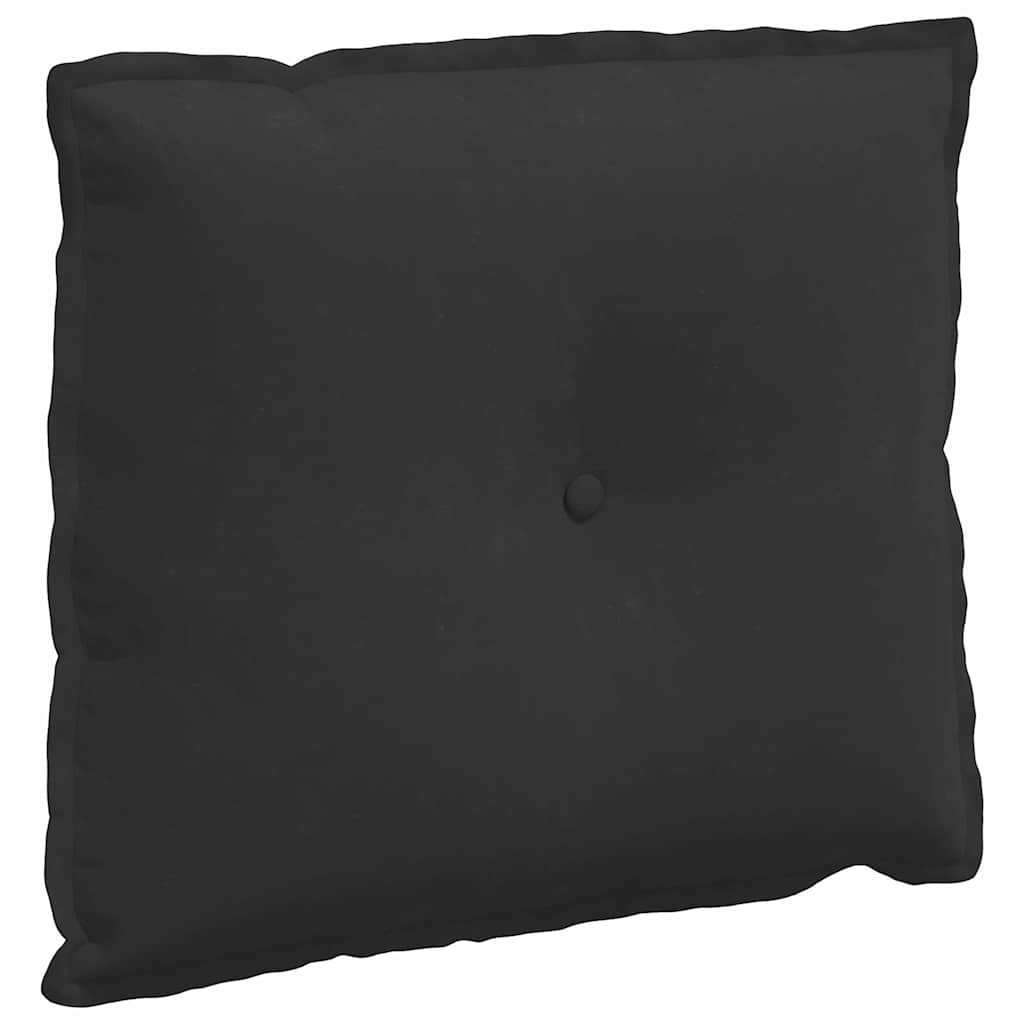 Rückenkissen Schwarz 60 x 50 cm Mikrofaserstoff