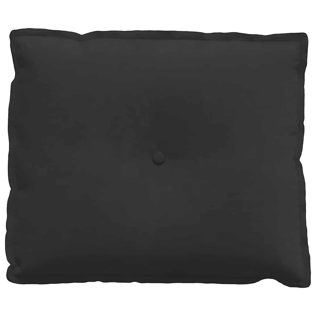 Rückenkissen Schwarz 60 x 50 cm Mikrofaserstoff