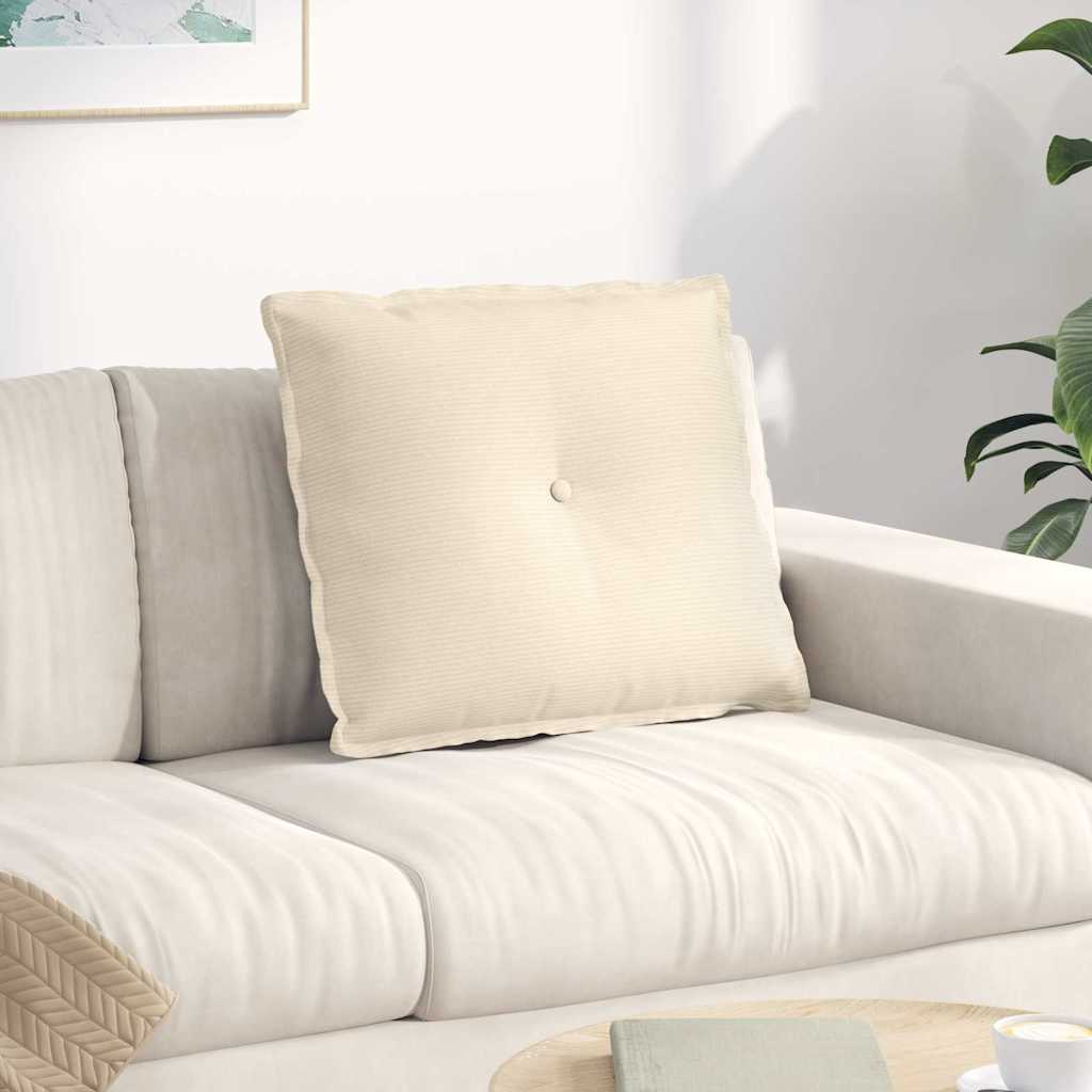 Rückenkissen Creme 60 x 50 cm Cordstoff