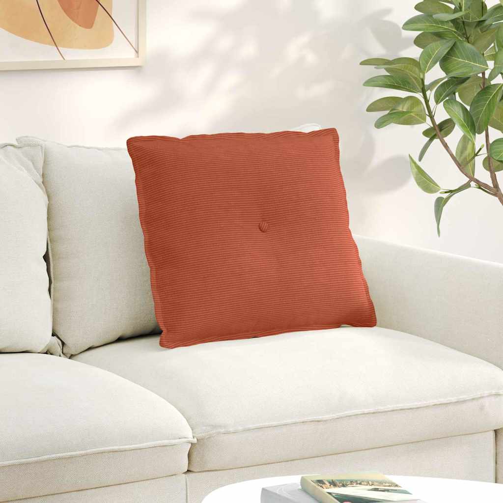 Rückenkissen Rot-Orange 60 x 50 cm Cordstoff