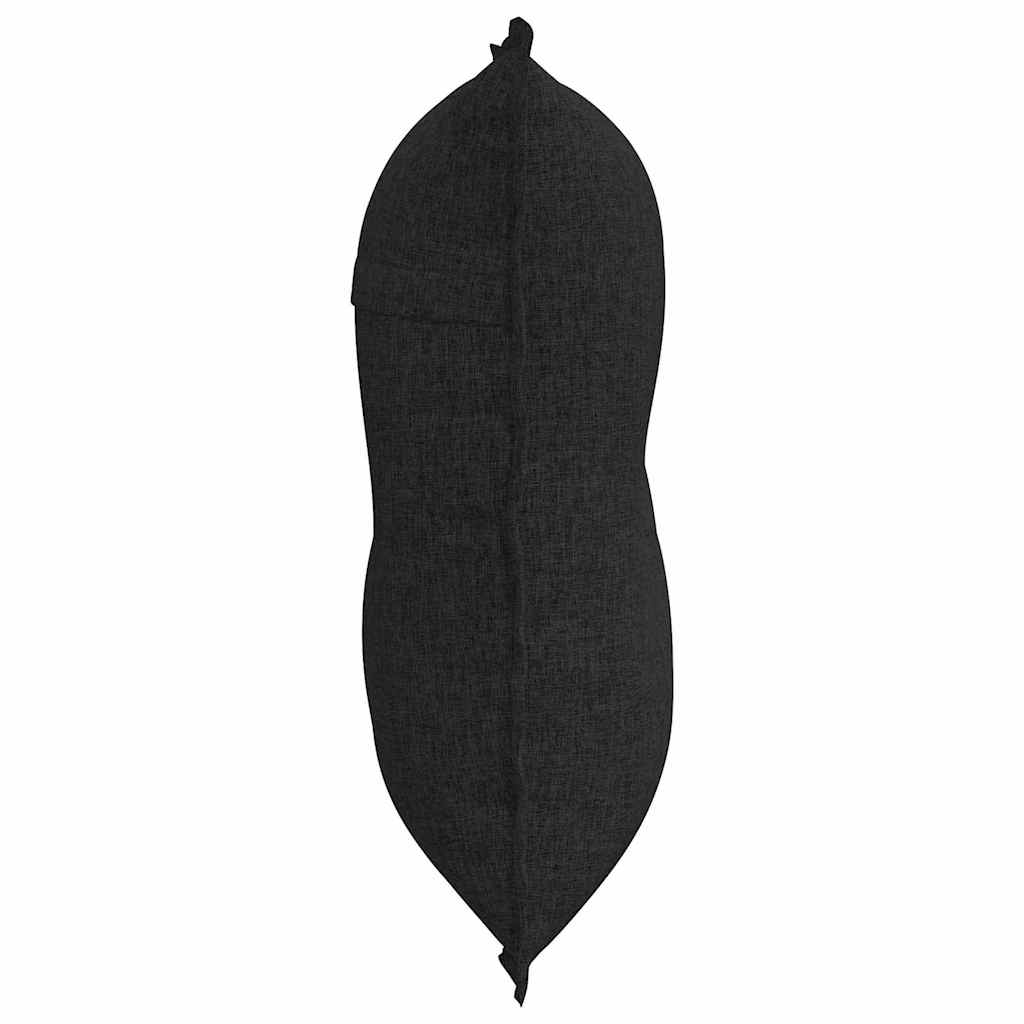 Rückenkissen Schwarz 80 x 19 x 50 cm Stoff