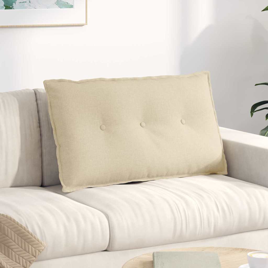 Rückenkissen Creme 80 x 19 x 50 cm Stoff