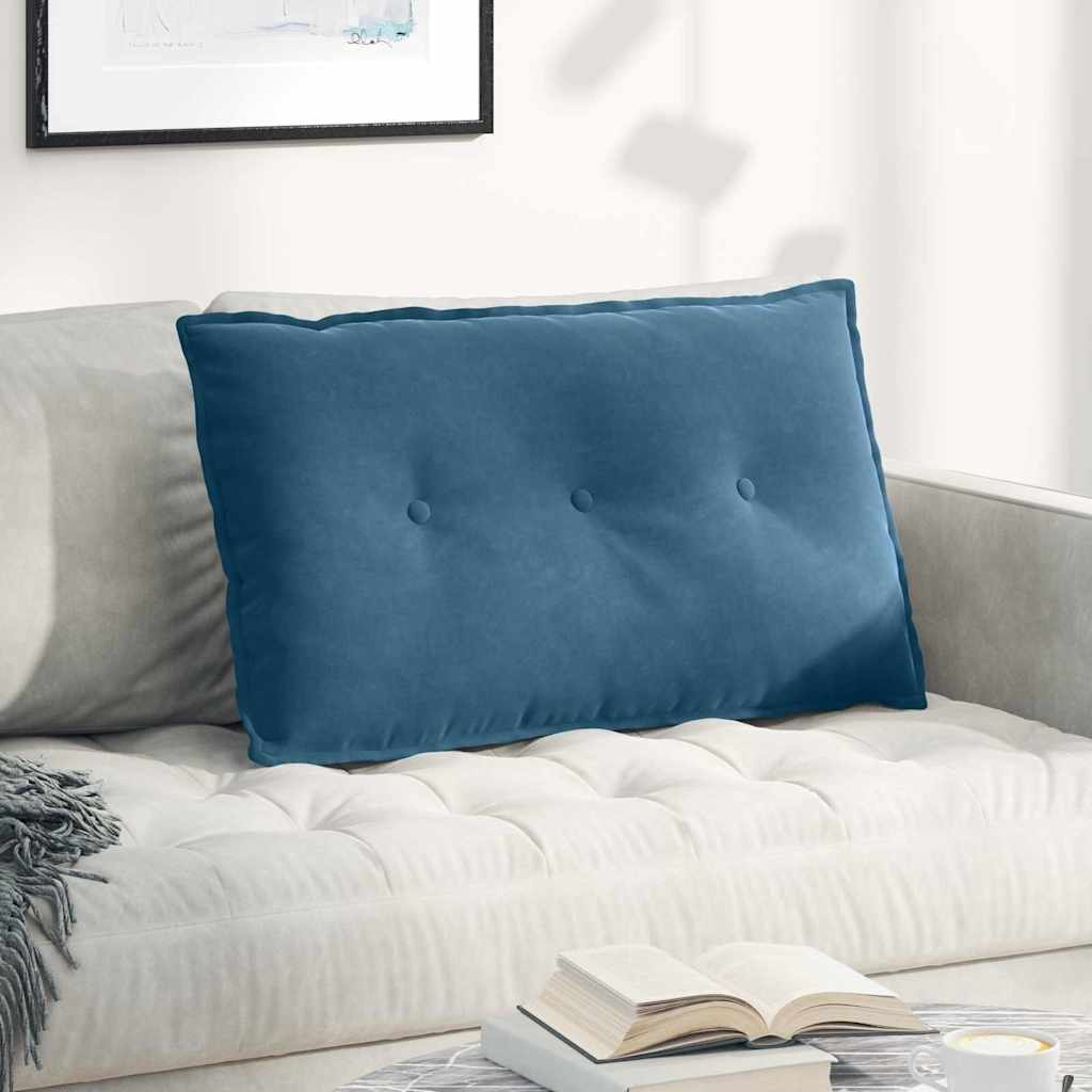 Rückenkissen Blau 80 x 50 cm Cordstoff
