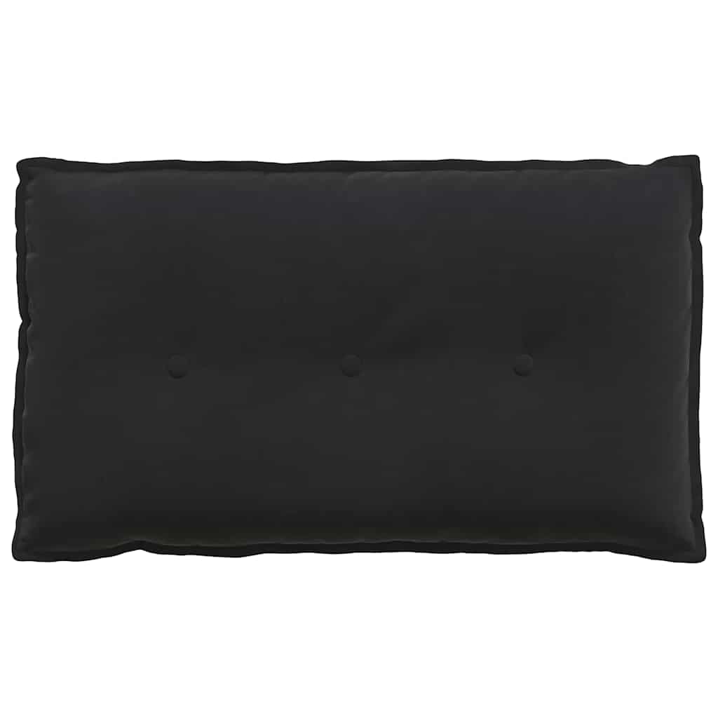 Rückenkissen Schwarz 80 x 50 cm Cordstoff